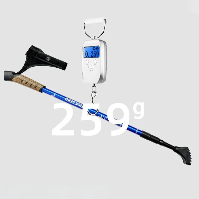 2PCS Nordic Walking Poles Trek Pole Telescopic Alpenstock 7075 Aluminum Alloy