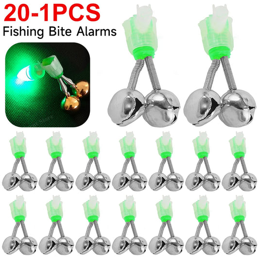20-1PCS Fish Bite Alarm Twin Spiral Bells
