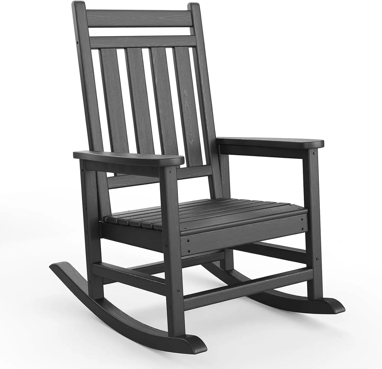 All-Weather HDPE Patio Rocking Chairs for Adults, 380lbs Weight Capacity