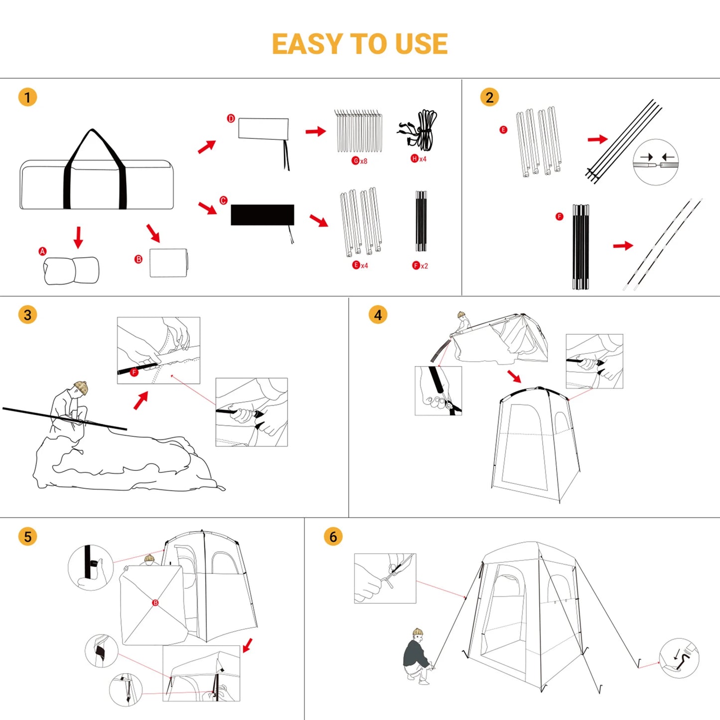 KingCamp Shower Tent Portable Outdoor Shower Tent