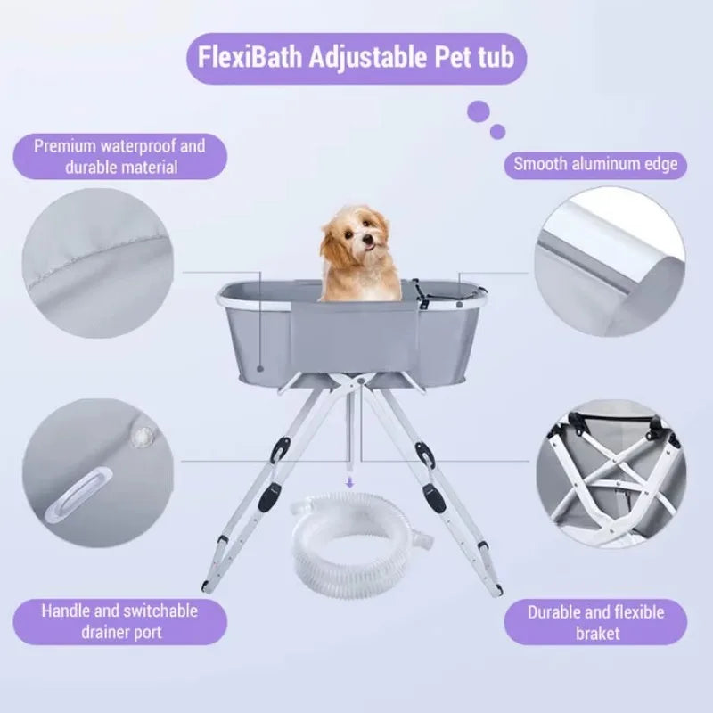 Elevated Dog Bath Tubs for Bath Shower Grooming, Ideal For Medium To Large Pets