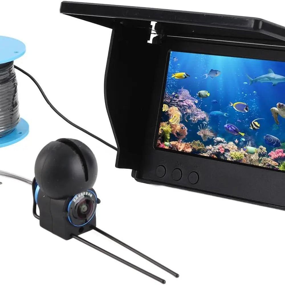 1080P Underwater Fishing Drone with 4.3 Screen, 220° Wide-Angle Lens, 30m Cable, 5MP Camera for Ice Fishing