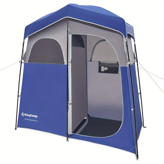 KingCamp Privacy Shower Tent, Portable Toilet Tent With Carry Bag, Double Person Extra-large Size Tent