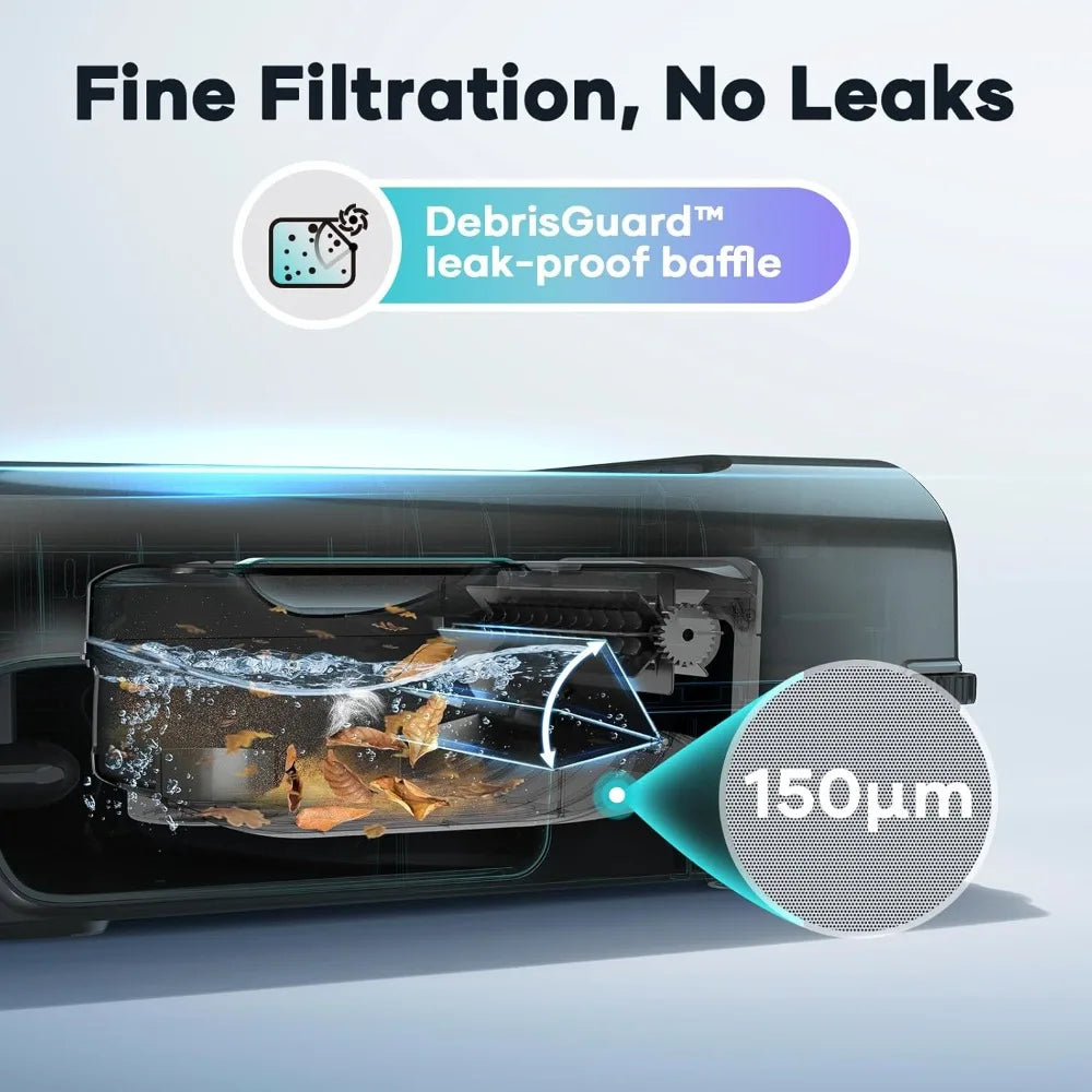 Surfer S2 Robotic Solar Pool Skimmer with APP Support, 24/7 Cleaning, Dual Charging Modes, Smart Obstacle Avoidance