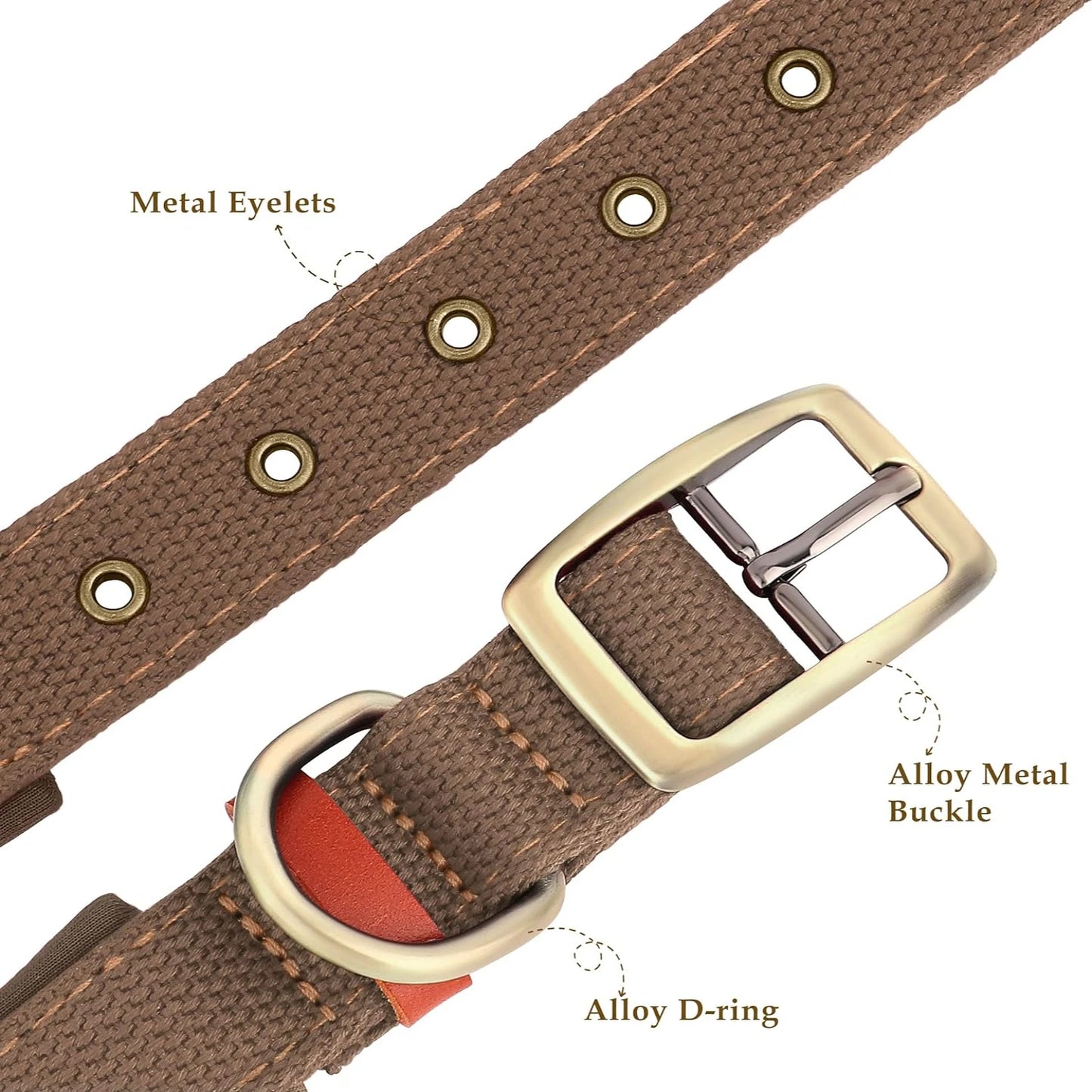 Convenient Red Neoprene Nylon Adjustable Dog Collar For Small/Medium Dogs