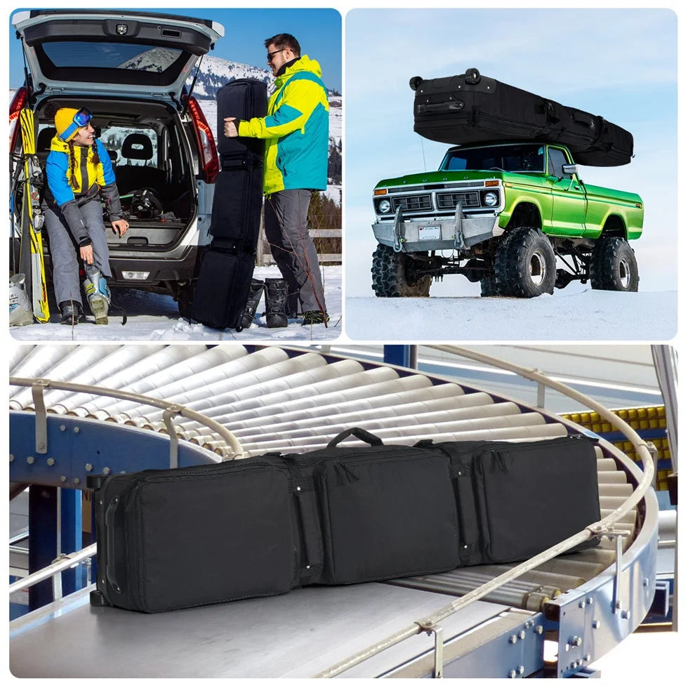 Ski Bag Snowboard Bag Wheeled Carrier Bag Carry Case