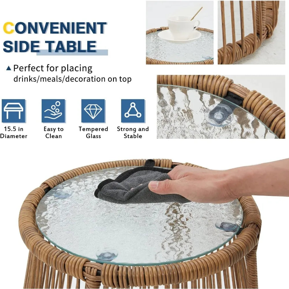 3 Piece Patio Furniture Set