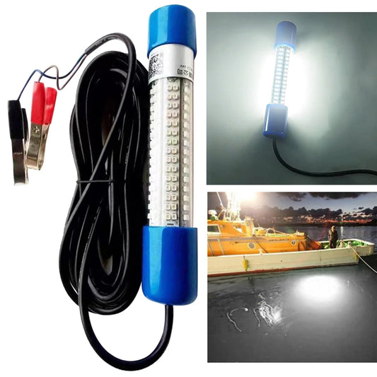 Underwater Fishing Light 50W Fish Lure Bait Finder Lamp 12-24V Submersible Boat Lamp Waterproof