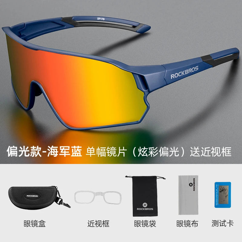 ROCKBROS Cycling Glasses MTB Road Bike Polarized Sunglasses UV400 Protection
