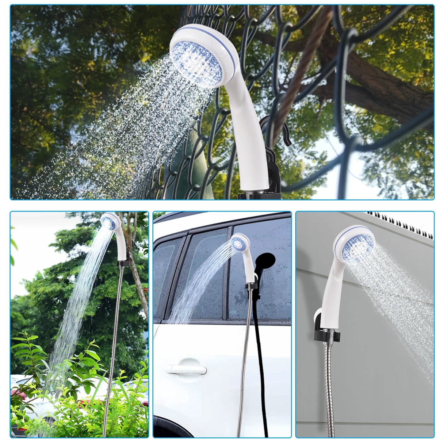 Portable Camping Shower Outdoor USB Rechargeable Electric Shower Pump