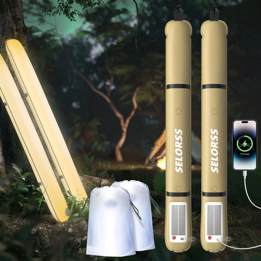 SELORSS Solar Camping Lantern 2000mAh Folding Portable