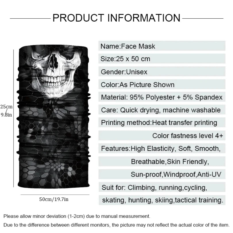 Bicycle Bandana Scarf Seamless Tactical Neck Cover