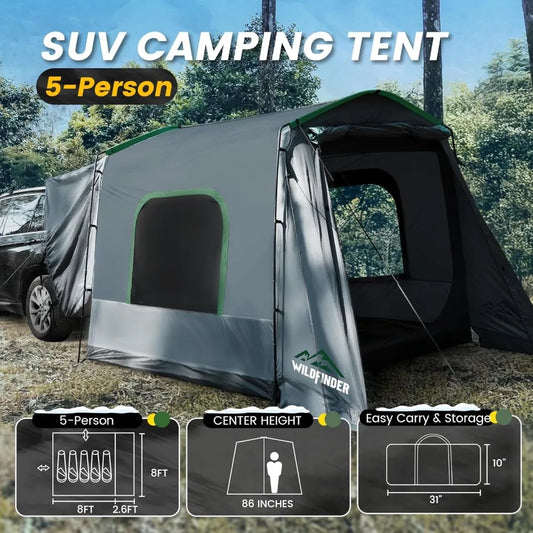 SUV Tent, 5-9 Person Rectangle Car Tent for Family, Waterproof & Windproof