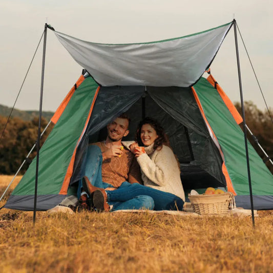 4-5 Person Camping Outdoor Foldable Waterproof Tent 2 Mosquito Nets