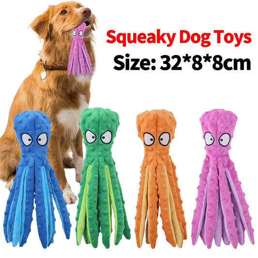 Pet Plush Dog Toy Octopus