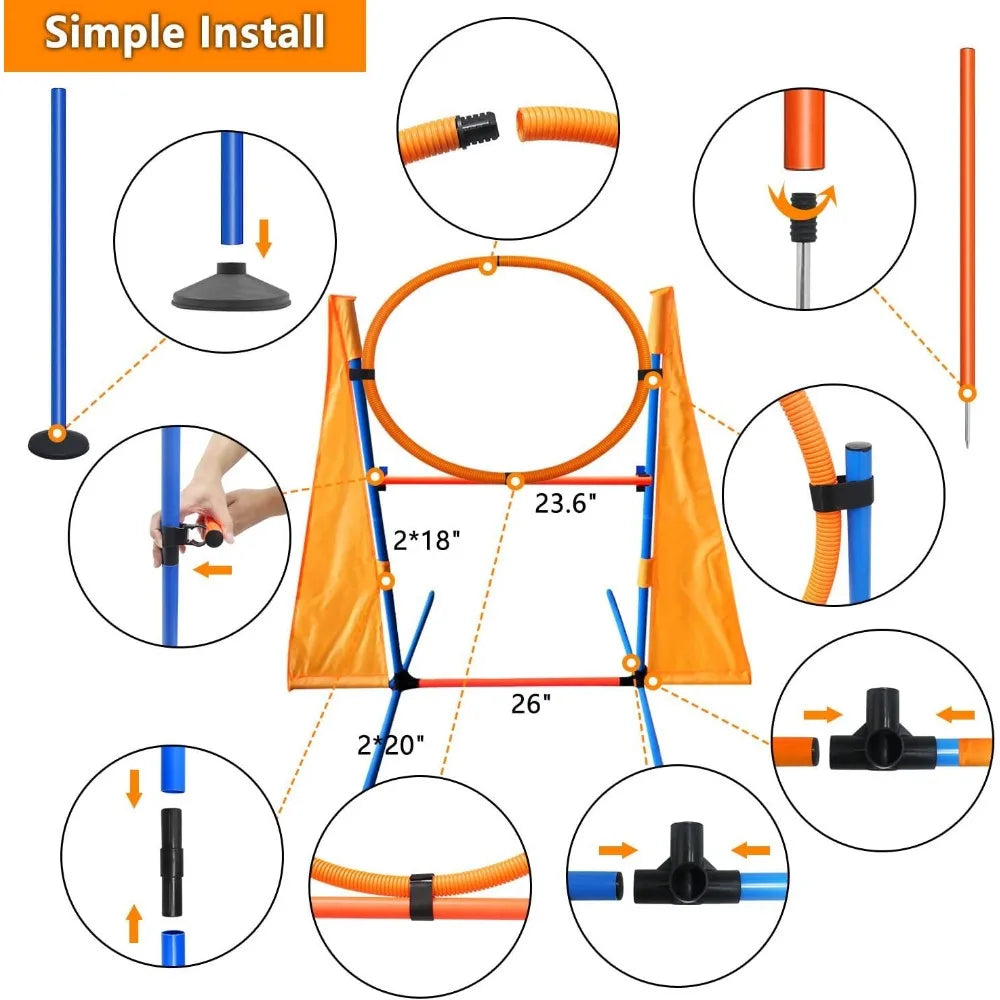 Dog Agility Training Equipment Set