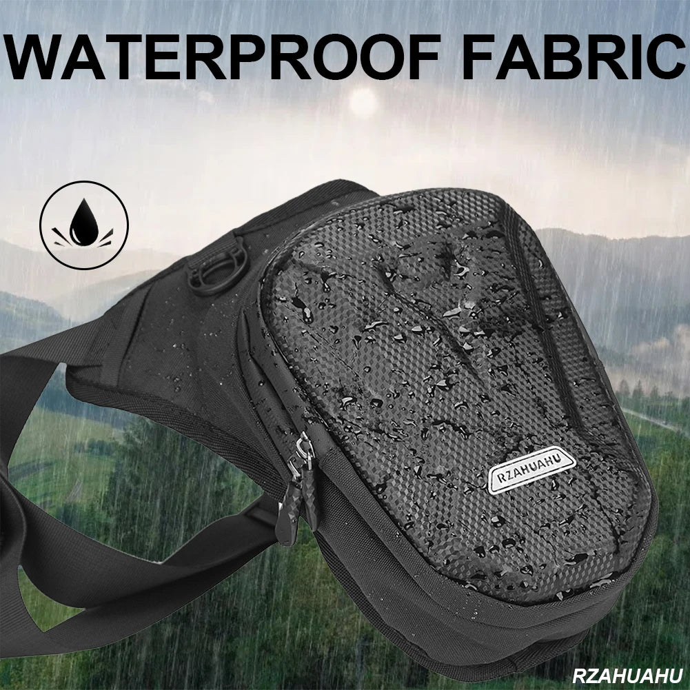 Motorcycle Drop Leg Side Bag EVA Polyester Hard Shell Waterproof Waist Bag