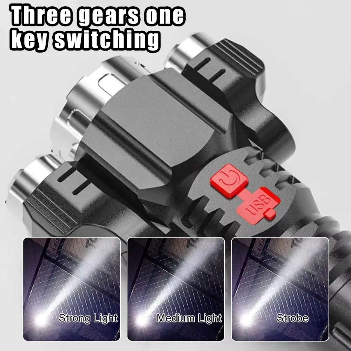 3LED Strong Waterproof LED Flashlight
