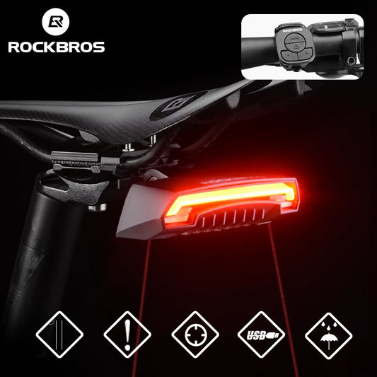 ROCKBROS Bike Tail Light USB Rechargeable Wireless Waterproof