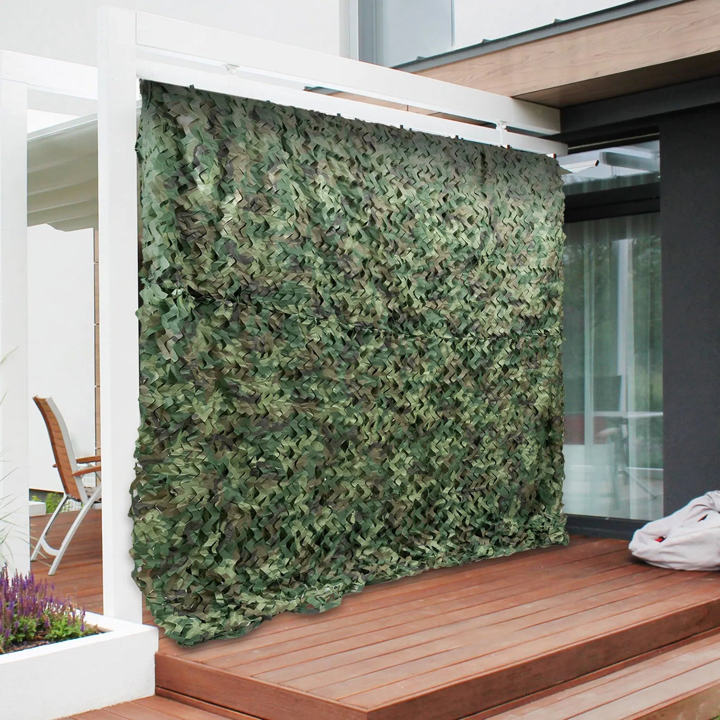 Camouflage Net 8x8m 210D Oxford Polyester Woodland Waterproof