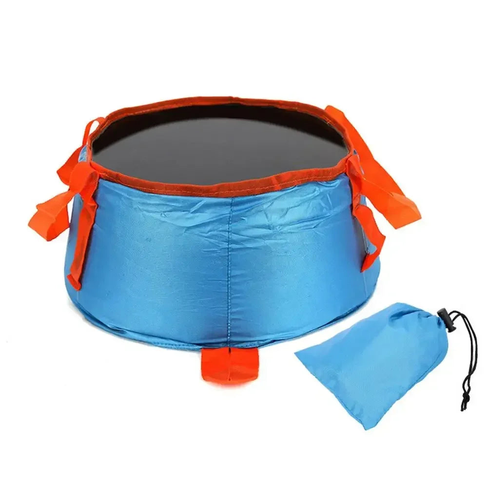 Outdoor Folding Portable Washbasin with Foldable Bucket