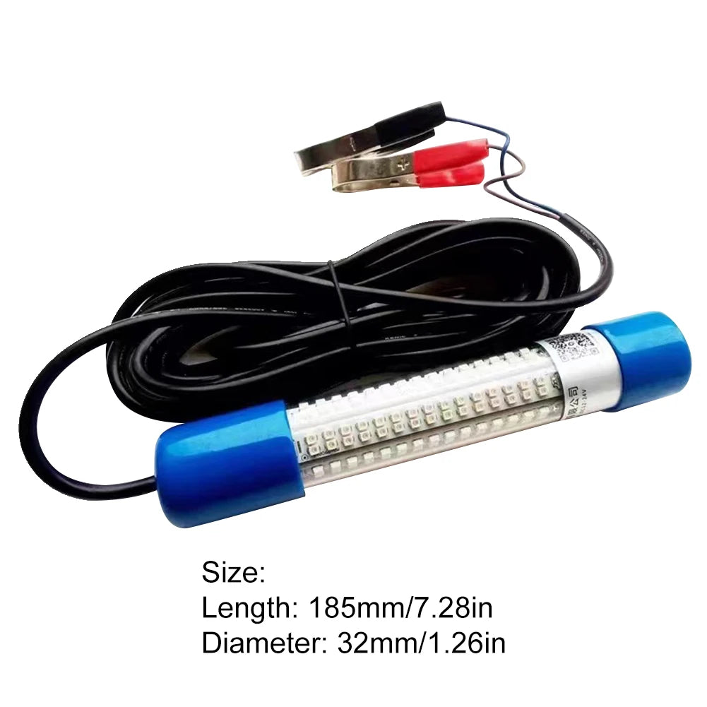 Underwater Fishing Light 50W Fish Lure Bait Finder Lamp 12-24V Submersible Boat Lamp Waterproof