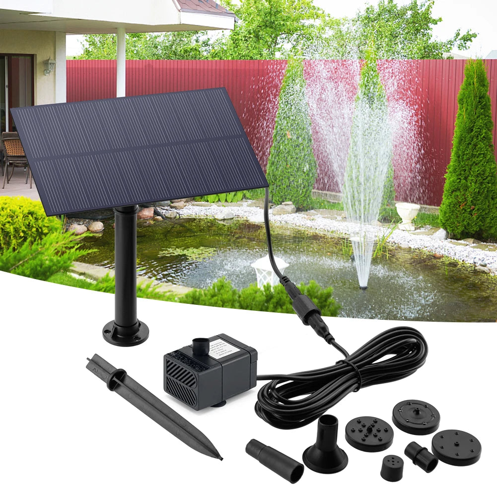 5W 5V Fountain Panel Pump Garden Decoration with Stake Solar Panel Water Pump