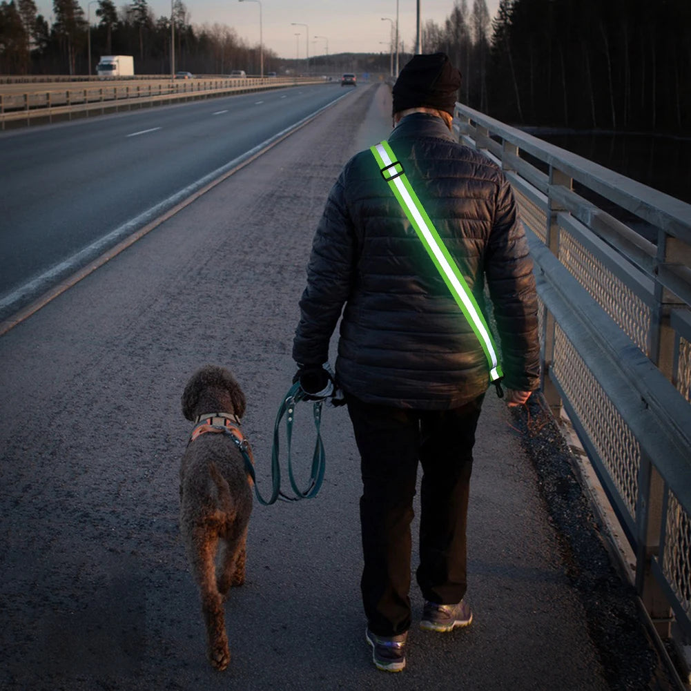 USB Rechargeable Reflective Walking/Running Gear High Visibility LED