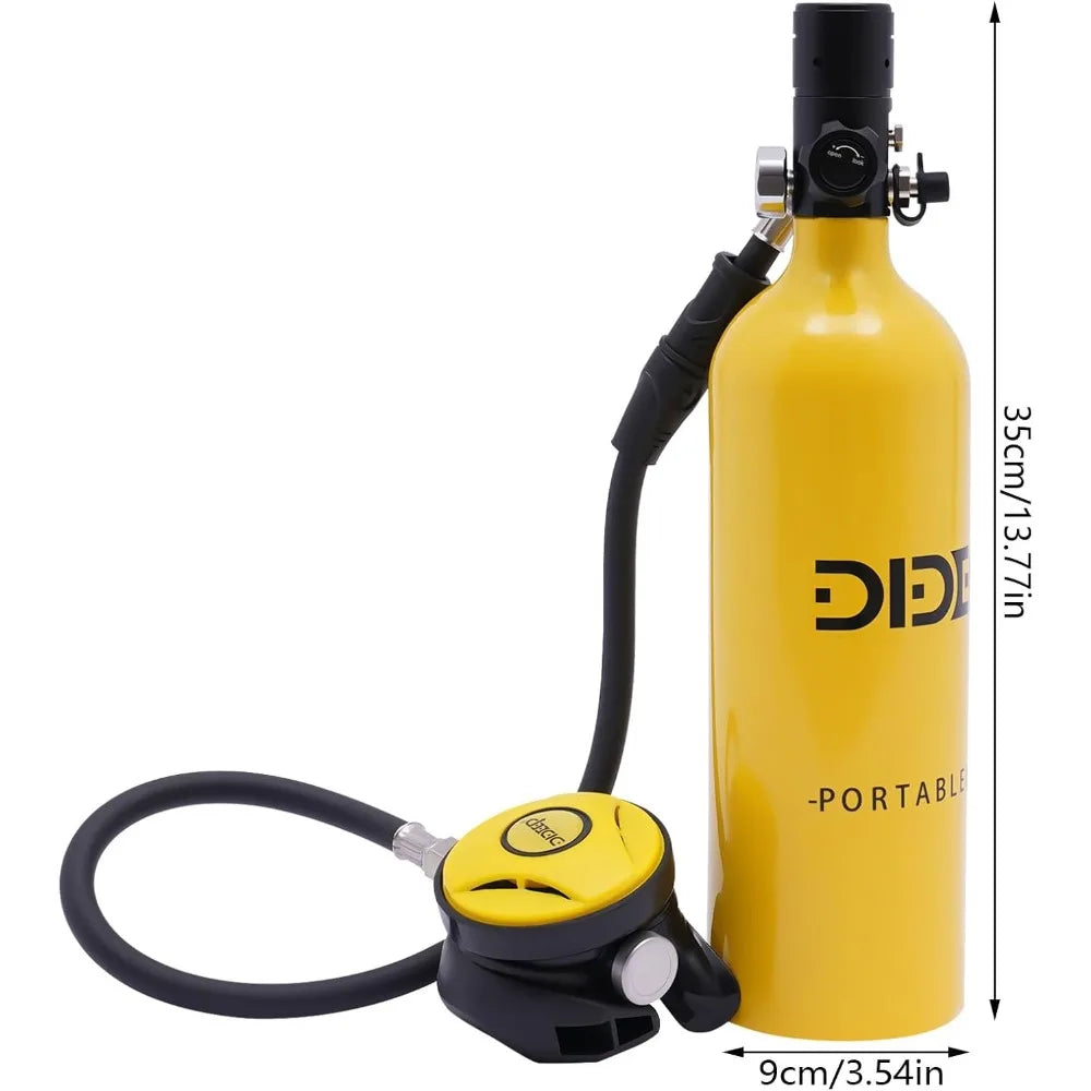 Mini 1L 0.9Qt Scuba Diving Tank 15-20 Minute Underwater Breath Device