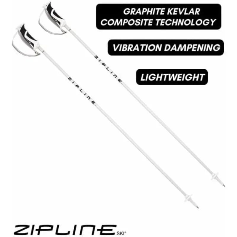 Zipline Podium 14.0 K Ski Poles Graphite Kevlar Carbon Composite 38" in./96 cm