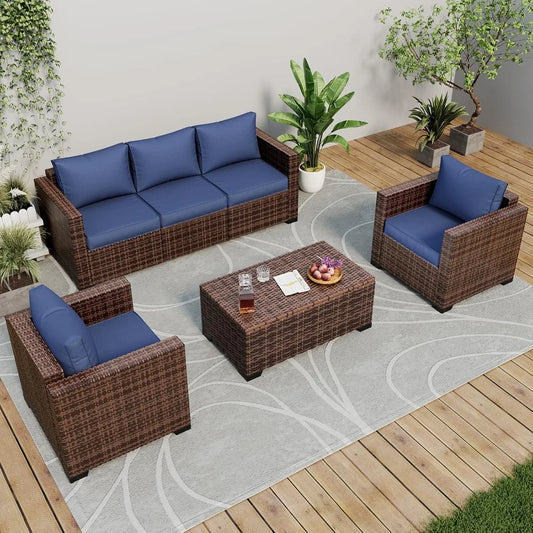 Patio Furniture Set 6 Pieces Outdoor Sectional Furniture