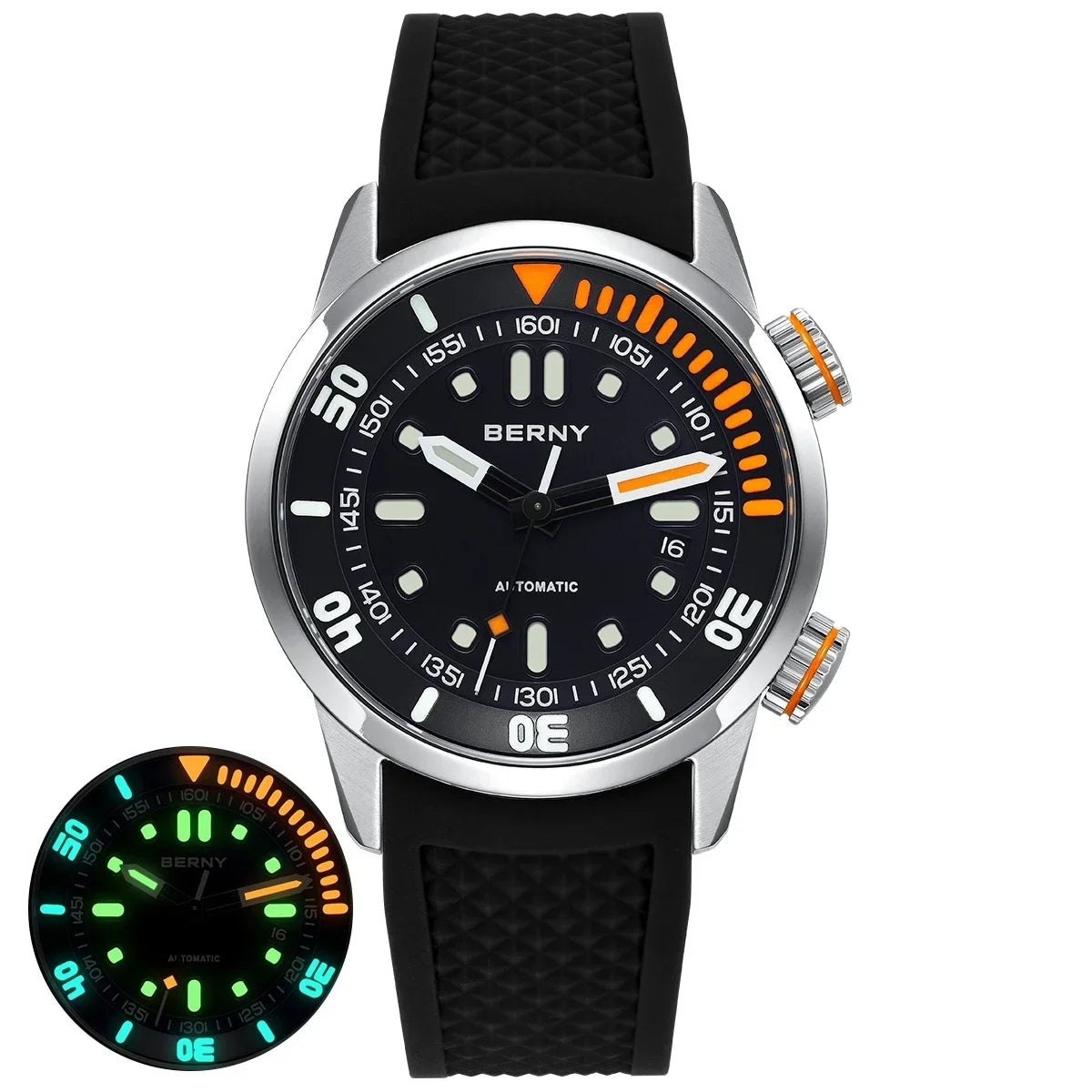 BERNY Automatic Dive Watch for Men Super Luminous Original Design