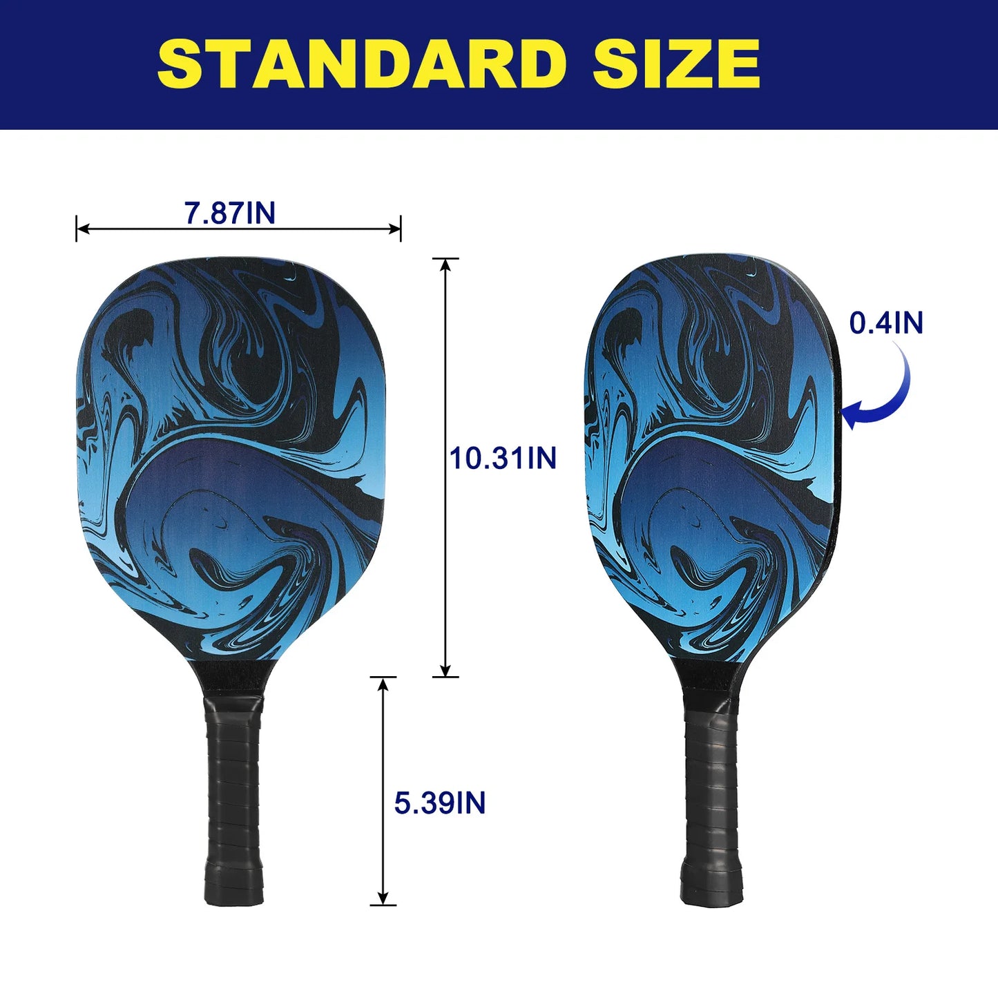 Pickleball Paddles Set with 4 Premium Wood Pickleball Rackets