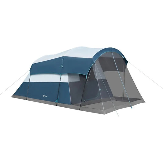 PORTAL 6 Person Family Camping Tent with Screen Room, Water Resistant Big Tunnel Tent with Rainfly,Large Family Tent for Outdoor
