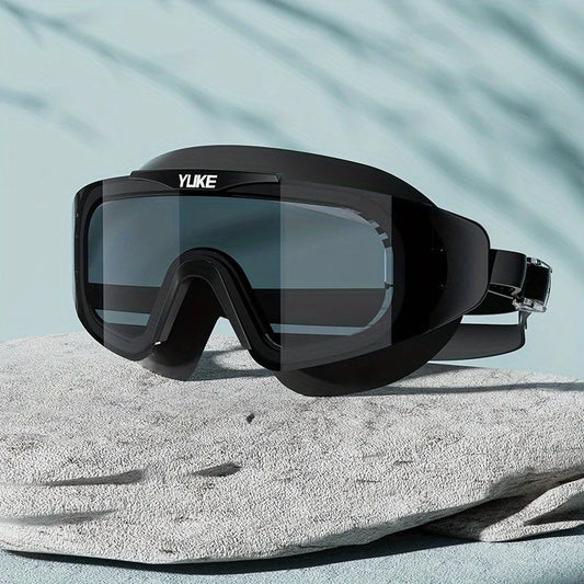 HD Waterproof & Anti-Fog Swimming Goggles - Electroplated Large Frame, Unisex Design