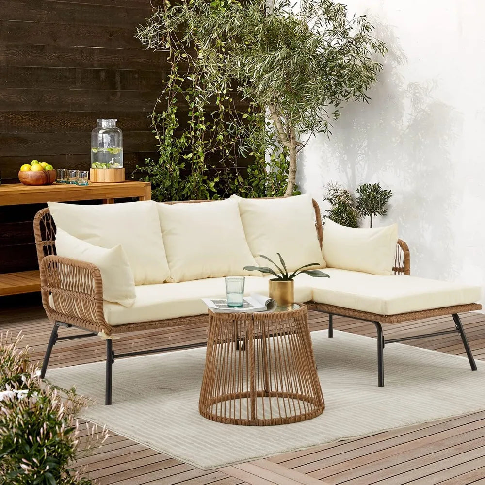 3 Piece Patio Furniture Set