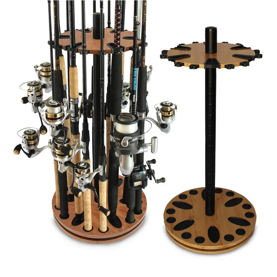 Creek Creations Fishing Rod Holder 360 Spinning Rack for Garage Organization and Storage