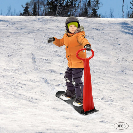 Multi-Scene Black&Red Ski Scooter - Suitable For Skiing/Grass Skiing/Sand Skiing, Exercises Balance