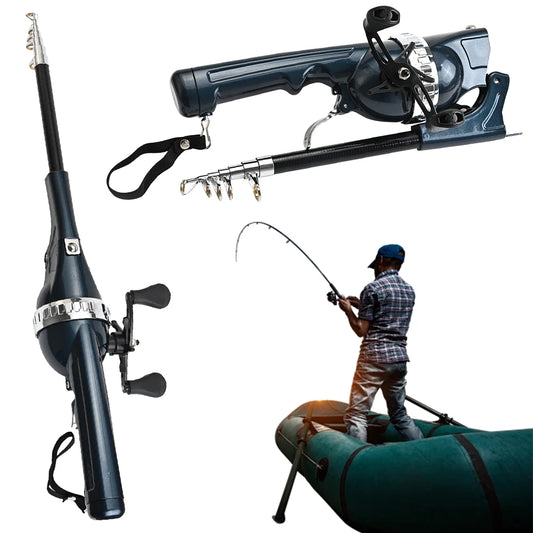 1Set Portable Folding Fishing Rod