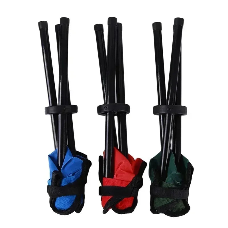Portable outdoor camping chair, folding three legged stool