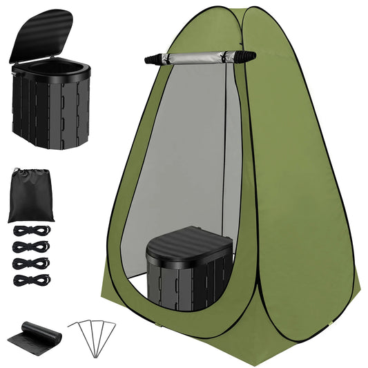 Camping Toilet with 1.5m Pop up Privacy Tent