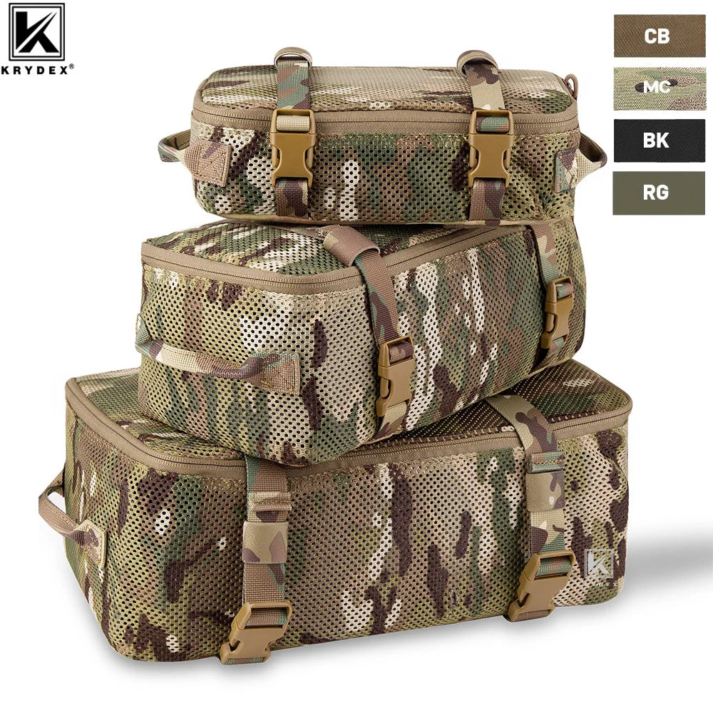 KRYDEX Tactical Modular Pouch Set Outdoor Backpack Organizer Travel Suitcase Packing Cubes Hunting Gear