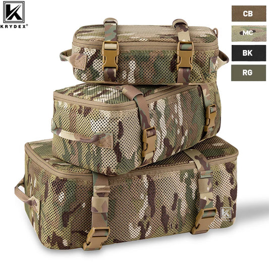 KRYDEX Tactical Modular Pouch Set Outdoor Backpack Organizer Travel Suitcase Packing Cubes Hunting Gear