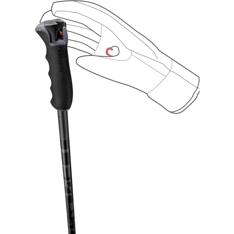 LEKI Detect S Lightweight Aluminum Ski Poles for Downhill Skiing 110cm